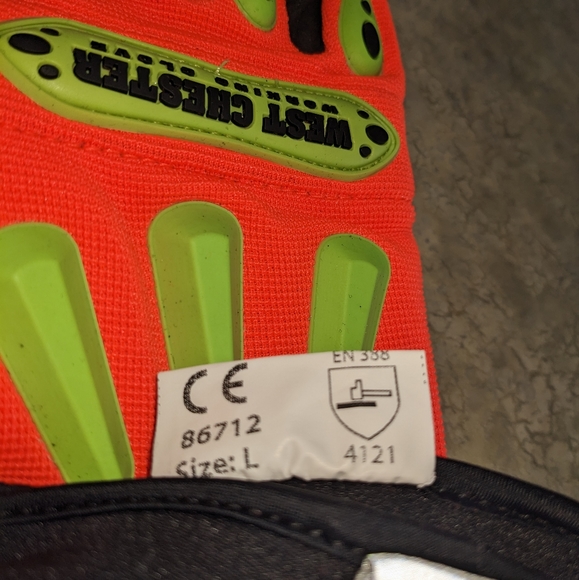 🚨 $5 w/Bundle Purchase 🔥NEW West Chester Rigger Gloves Kevlar TPR Protection L - Picture 5 of 5